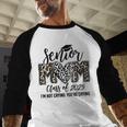 Senior Mom Class Of 2025 Senior Mama 2025 Leopard Graduation Baseball Raglan Shirt