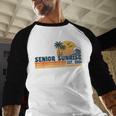 Senior Sunrise 2026 Graduation Cool Retro High School Baseball Raglan Shirt