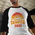 Senior Sunrise Class Of 2026 Graduation Proud Graduate Retro Baseball Raglan Shirt