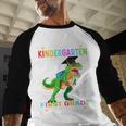 So Long Kindergarten Graduation Class 2025 Dinosaur Kids Baseball Raglan Shirt