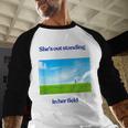 Out Standing In Her Field Graduation Tee Baseball Raglan Shirt