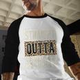 Straight Outta Cosmetology School Leopard Graduation Baseball Raglan Shirt