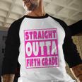 Straight Outta Fifth Grade Graduation Class Baseball Raglan Shirt