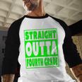 Straight Outta Fourth Grade Graduation Class Baseball Raglan Shirt