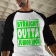 Straight Outta Junior High School Graduation T-Shirt Baseball Raglan Shirt