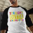 Straight Outta Kindergarten TShirt Graduation Kid Baseball Raglan Shirt