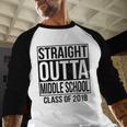 Straight Outta Middle School Graduation Baseball Raglan Shirt