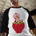 Strawberry Shortcake Sitting On Strawberry Retro Nostalgia Baseball Raglan Shirt Strawberry Shortcake Sitting On Strawberry Retro Nostalgia Baseball Raglan Shirt