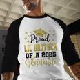 Super Proud Little Brother 2025 Graduate Graduation Family Baseball Raglan Shirt