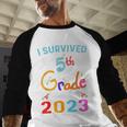 I Survived 5th Grade Graduation Class 2023 Elementary Baseball Raglan Shirt