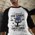 I Survived 8th Grade Graduated Cat Graduation Baseball Raglan Shirt