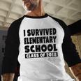 I Survived Elementary School Class Of 2018 Graduation Shirt Baseball Raglan Shirt