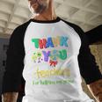 Thank You Teacher Appreciation Graduation Men Women Kids Baseball Raglan Shirt
