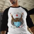 Tiger Nurse RN ER Nursing School Graduation Baseball Raglan Shirt
