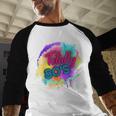 Totally 80's Tie Dye Retro Vibes 1980s Style Nostalgia Baseball Raglan Shirt Totally 80's Tie Dye Retro Vibes 1980s Style Nostalgia Baseball Raglan Shirt