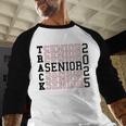 Track Senior Night Track Senior 2025 Graduation 60 Baseball Raglan Shirt