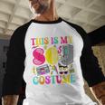 Vintage 80s Vibes Costume Nostalgia 1980s Fashion Cassette Baseball Raglan Shirt