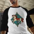 Vintage Carousel Horse Merry Go Round Nostalgia Art Premium Baseball Raglan Shirt