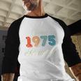 Vintage Class Of 1975 Reunion 50th Graduation Classmate Cool Baseball Raglan Shirt