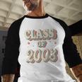 Vintage Class Of 2003 03 High School Graduation Baseball Raglan Shirt