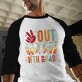 Vintage Peace Out 5th Grade Graduation Last Day Of School Baseball Raglan Shirt