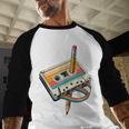 Vintage Pencil Rewind Cassette Tape Nostalgia Party 80s 90s Baseball Raglan Shirt Vintage Pencil Rewind Cassette Tape Nostalgia Party 80s 90s Baseball Raglan Shirt