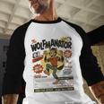 Werewolf Wolfmanator Nostalgia Vintage Halloween Baseball Raglan Shirt