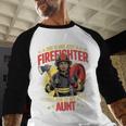 Woman Firefighter Aunt TiTi Auntie Black Graduation Baseball Raglan Shirt