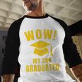 Wow My Son Graduated Mom Dad Of A Senior Graduation Baseball Raglan Shirt