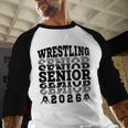 Wrestling Senior 2026 Graduation Baseball Raglan Shirt