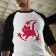 Yk2 Grunge Scary Cat With Shooting Stars 90s Nostalgia Baseball Raglan Shirt