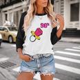 90’s Ring Retro Nostalgia Colorful Throwback Baseball Raglan Shirt