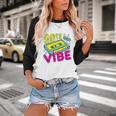 90's Vibe Retro Style Cassette Tape Nostalgia 1990s Party Premium Tri-Blend Baseball Raglan Shirt