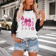Class Of 2026 Senior Coquette Pink Bow Graduation Family Premium Tri-Blend Baseball Raglan Shirt