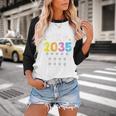 Class Of 2035 Grow With Me Checklist Graduation Baseball Raglan Shirt