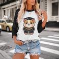 Cute Hamster Graduation Baseball Raglan Shirt