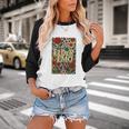 Elder Emo Floral Gothic Vintage Nostalgia Premium Tri-Blend Baseball Raglan Shirt