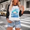 Frutiger Aero Aesthetic Tech Book Butterfly Baseball Raglan Shirt