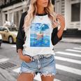 Frutiger Aero Aesthetic Tech Bubble Tea Boba Milktea Fishes Raglan Baseball Tee Baseball Raglan Shirt