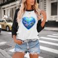 Frutiger Aero Y2K Heart Baseball Raglan Shirt