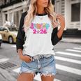 Graduation Class Of 2026 Senior Pink Coquette Bow 2026 Grade Baseball Raglan Shirt