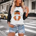 Graduation Fox School Bachelor Master Doctor Study Baseball Raglan Shirt