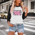 Groovy Senior Class Of 2026 Coquette Pink Bow Graduation Baseball Raglan Shirt