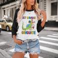 Kids 1st Grade Graduate Dinosaur Trex 1st Grade Graduation Baseball Raglan Shirt
