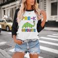 Kids Pre-K Graduate Brontosaurus Dino Pre Kindergarten Graduation Baseball Raglan Shirt