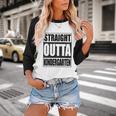 Kids Straight Outta Kindergarten Shirt Boy Girl Graduation Baseball Raglan Shirt