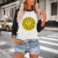 Be Kind Rewind Shirt Retro Nostalgia Sticker 80s 90s Tee Premium Tri-Blend Baseball Raglan Shirt