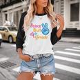 Last Day Of School Peace Out Grade 4 Graduation Kids Baseball Raglan Shirt