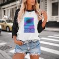 Lofi Reverie Analog Dreams Pixel 90s Desktop VHS Nostalgia Baseball Raglan Shirt