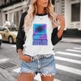 Lofi Reverie Analog Dreams Pixel 90s Desktop VHS Nostalgia Baseball Raglan Shirt